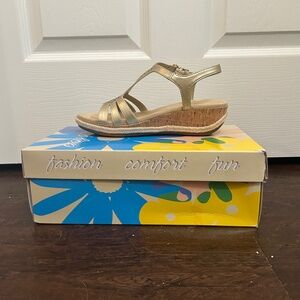 Gold Metallic Sandals